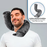 Cloudz Flex Multi Use Memory Foam Travel Pillow - Grey