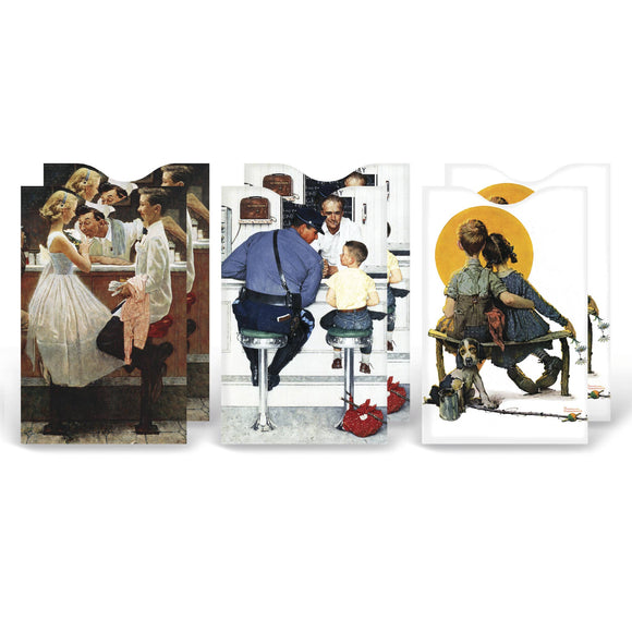 Set Of 6 - Norman Rockwell Credit Card Sleeve