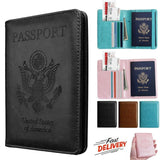 Anti-theft Anti Scanning RFID Multi-function Wallet Passport Holder: Black