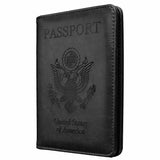 Anti-theft Anti Scanning RFID Multi-function Wallet Passport Holder: Black