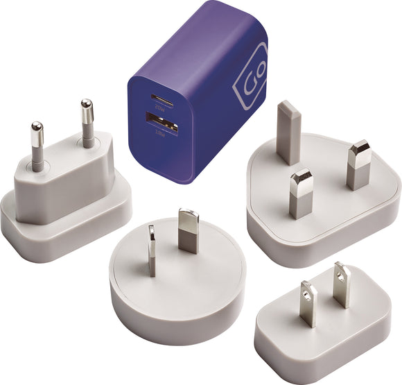 Go Travel Worldwide USB-A & USB-C Charger +