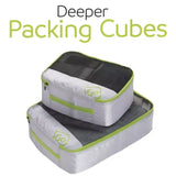 Go Travel Set of 2 Deeper Packing Cubes (Green)