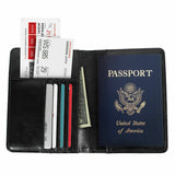 Anti-theft Anti Scanning RFID Multi-function Wallet Passport Holder: Black