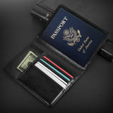 Anti-theft Anti Scanning RFID Multi-function Wallet Passport Holder: Black