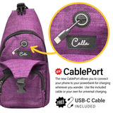 NEW USB-C charging enabled Anti theft Daypack Travel Bags: Black