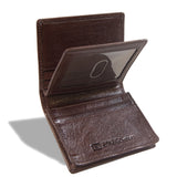 ID Stronghold - Men's RFID Wallet - High Capacity Just Cards Wallet - Brown