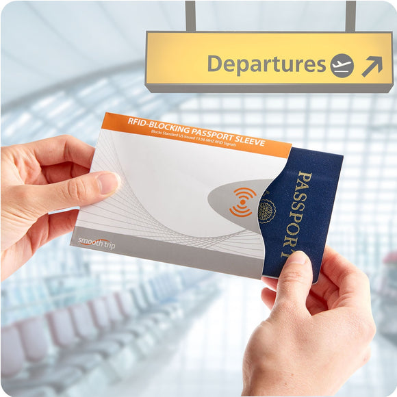 Smooth Trip RFID Blocking Protectors - 2 Passport holders and 6 card protectors