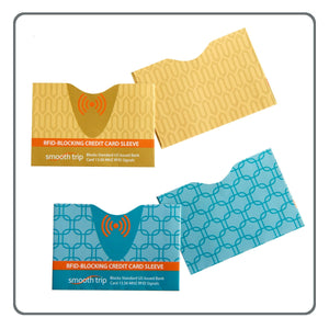 Smooth Trip RFID Blocking Colored Card Protectors - 2 pack