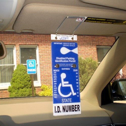 VisorTag Vertical Handicapped Parking Placard Holder & Protector